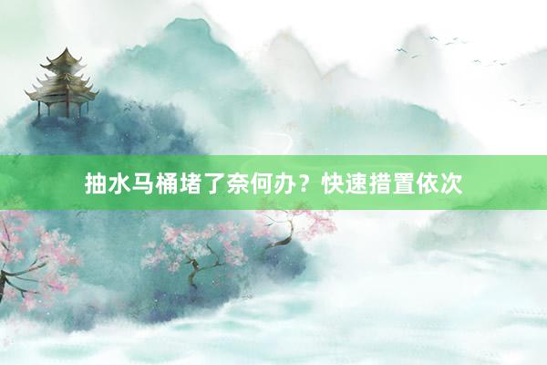 抽水马桶堵了奈何办？快速措置依次